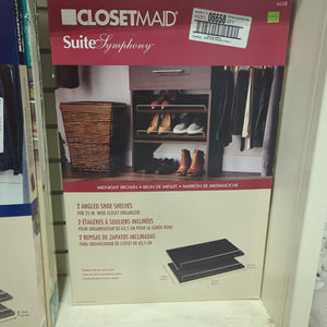 ClosetMaid Suite Symphony Angled Shoe Shelf (2 pack) midnight brown