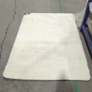 Korhani White Faux Fur Area Rug 3'11"x5'7"