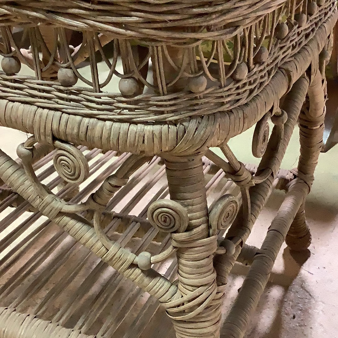 Weathered Wicker Side Table Habitat for Humanity Greater Ottawa ReStore