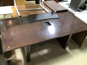 Dark Wood Office Desk