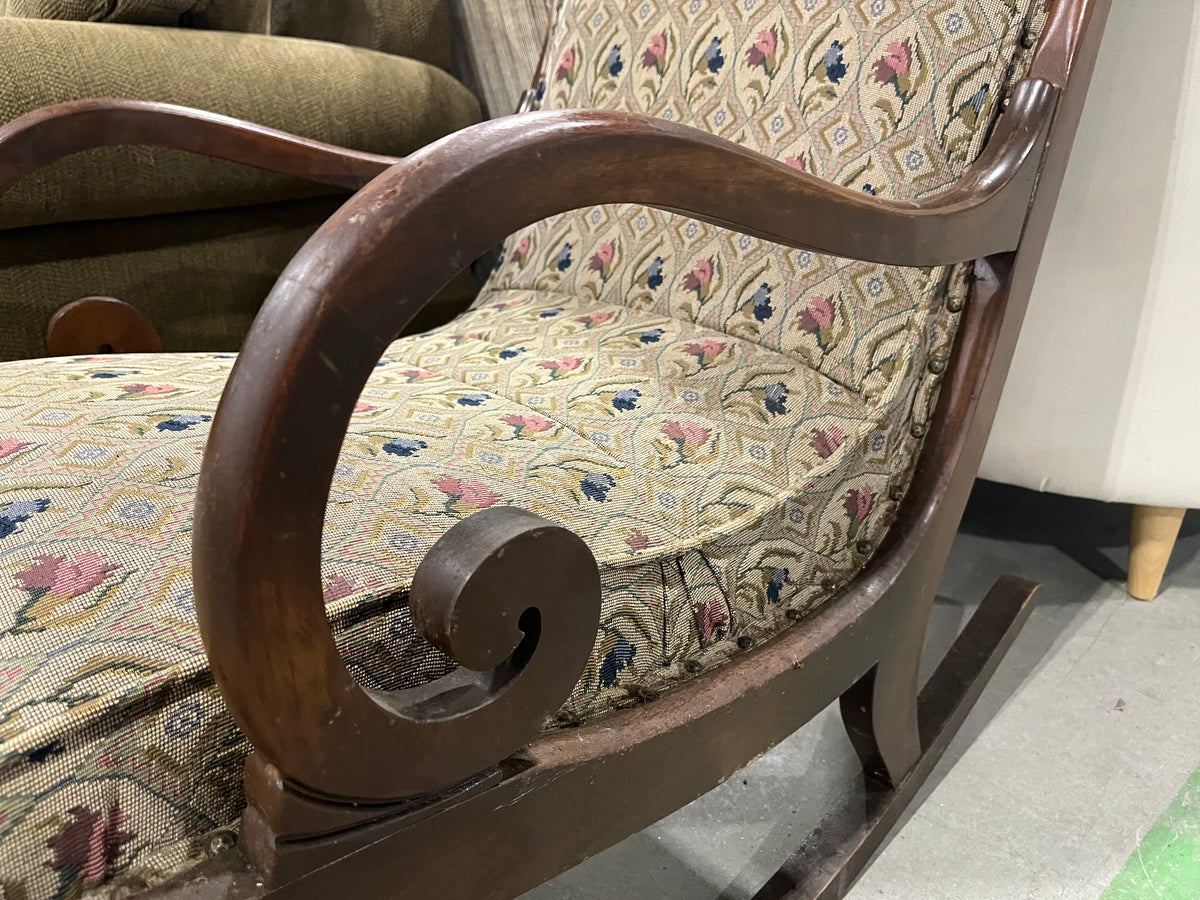 Floral Rocking Chair w/ Bentwood Frame Habitat for Humanity Greater