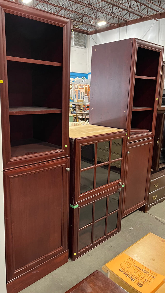 Deslaurier Custom Wall Unit with Glass Doors Habitat for Humanity