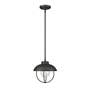 Ansel Black Traditional Dome Halogen Medium Pendant Light