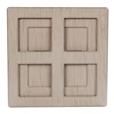 Wireless or Wired Door Bell in Light Gray Wood Look Finish