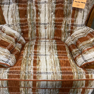 Beige and orange chair