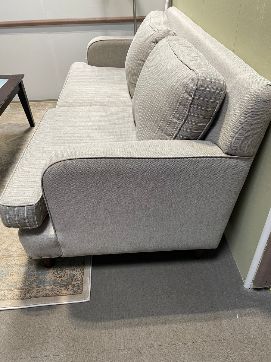 Striped Grey Couch Habitat for Humanity Greater Ottawa ReStore