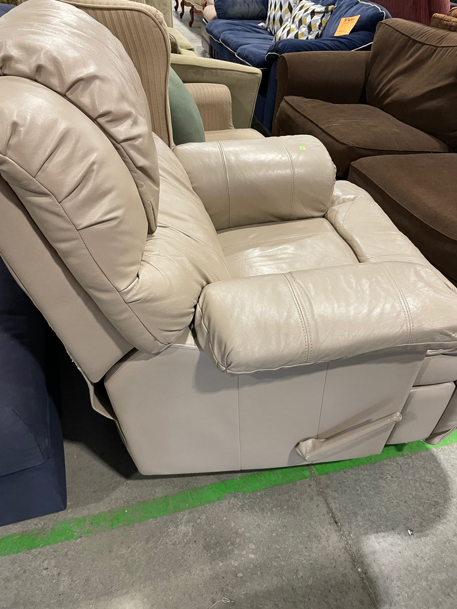 Beige Leather Swivel Reclining Chair Habitat for Humanity Greater