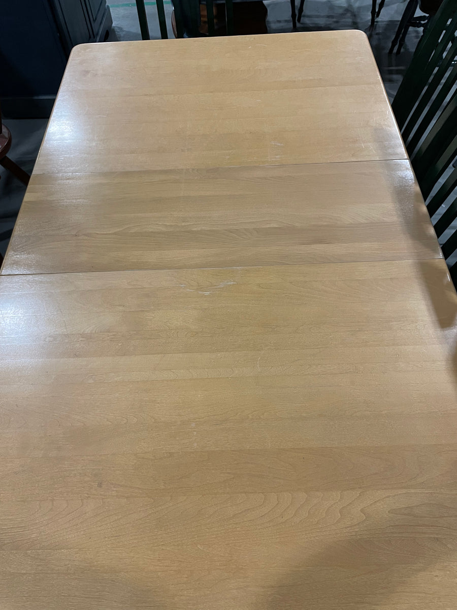 Light Wooden Dining Table with 4 Floral Chairs Habitat for Humanity