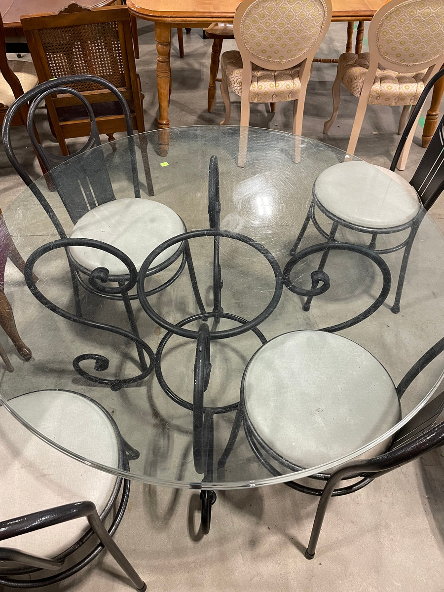 Metal Base Bistro Table with 4 Chairs Habitat for Humanity Greater