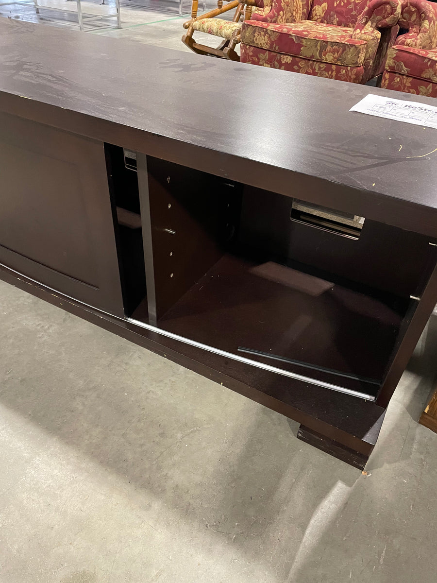 Dark Wood TV Stand Habitat for Humanity Greater Ottawa ReStore