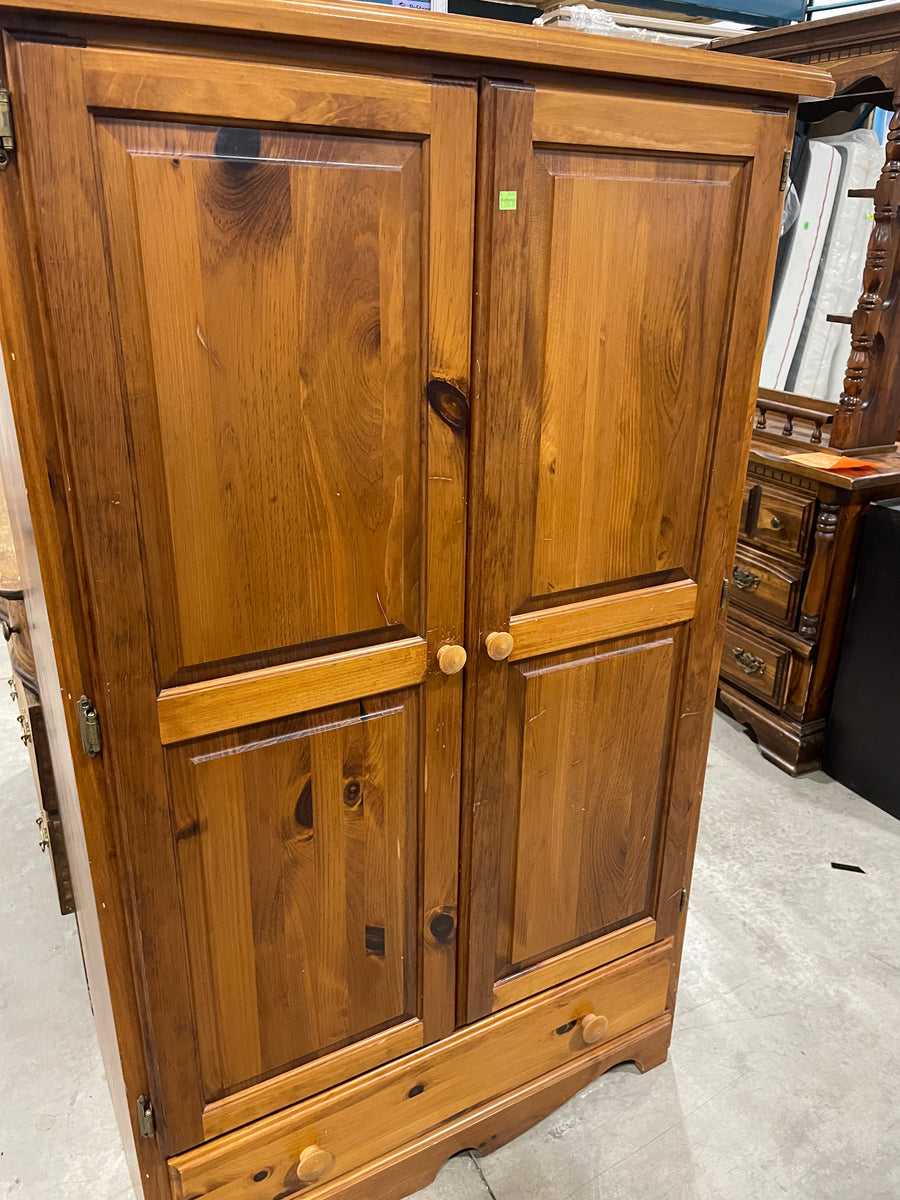 Solid Wood Armoire with Hanging Bar Habitat for Humanity Greater