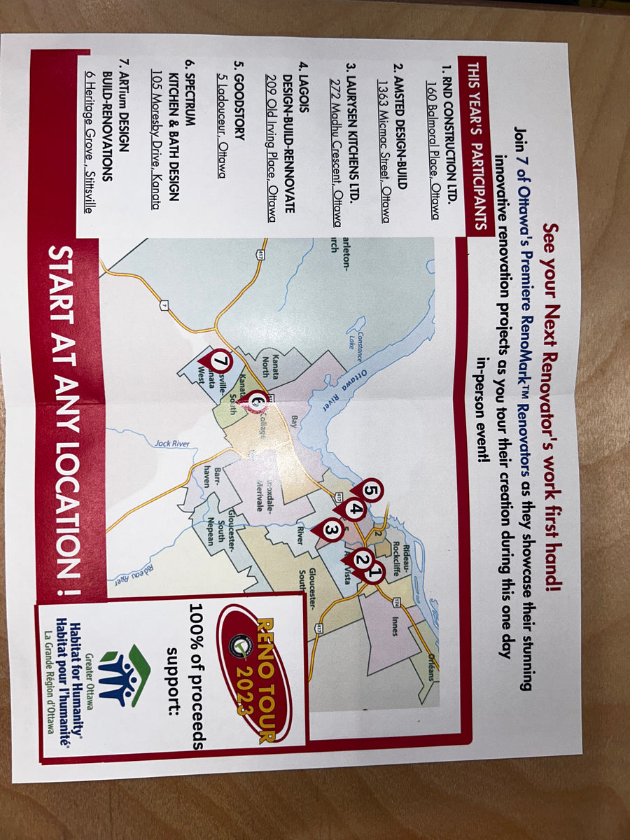 Reno Tour 2023 Passport – Habitat for Humanity Greater Ottawa ReStore