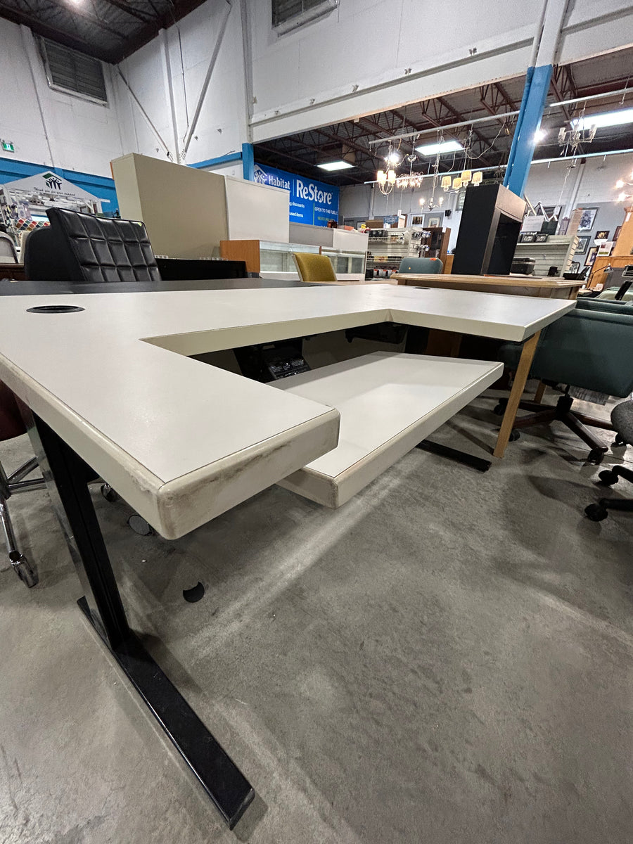 Large Grey Desk Habitat for Humanity Greater Ottawa ReStore