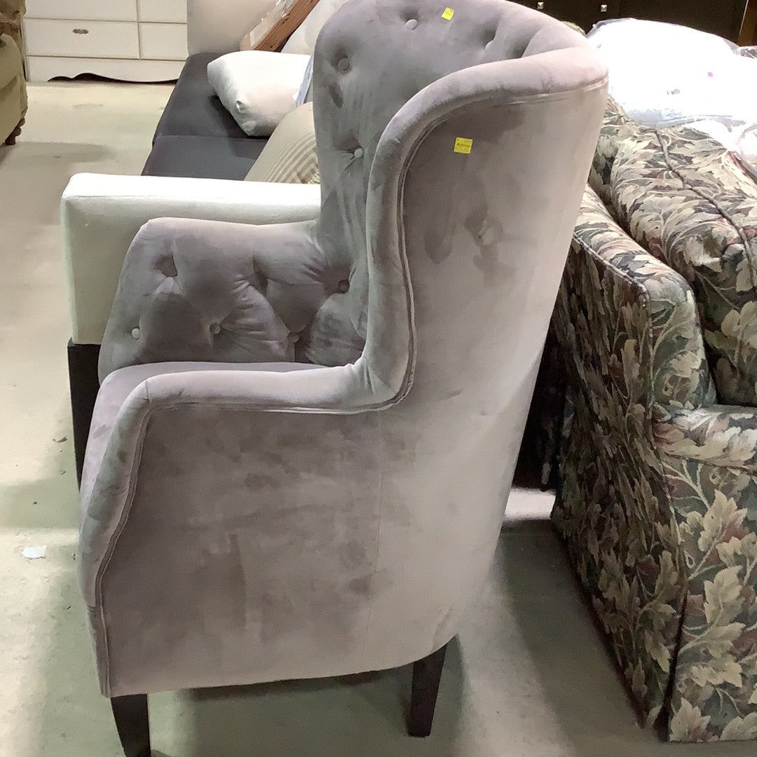 Button Upholstered Armchair Habitat for Humanity Greater Ottawa ReStore