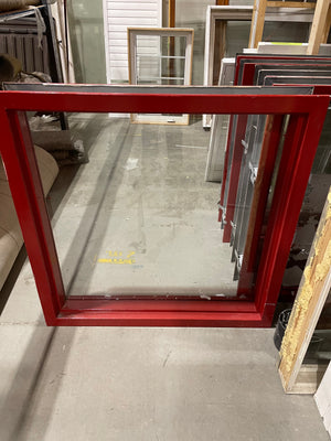 Bright Red Squared Window