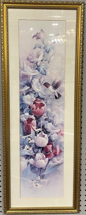 Vibrant Flower and Bird Artwork