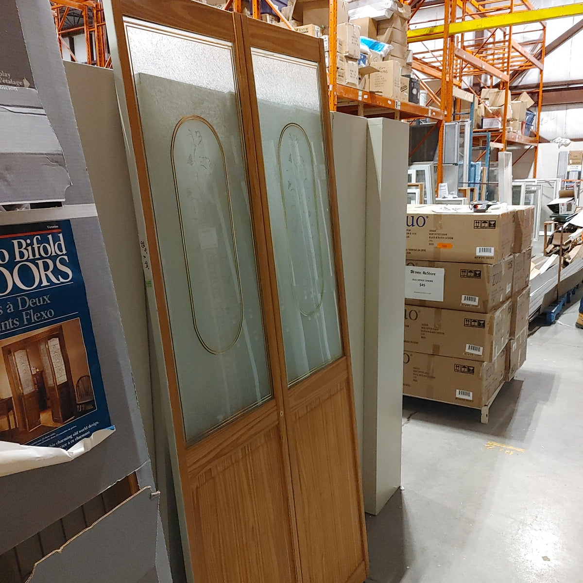 Frosted Glass Inlay bifold Doors Habitat for Humanity Greater Ottawa