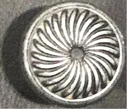 Grey Floral Knob