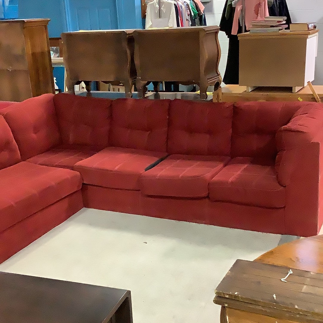 Red Sectional Habitat for Humanity Greater Ottawa ReStore