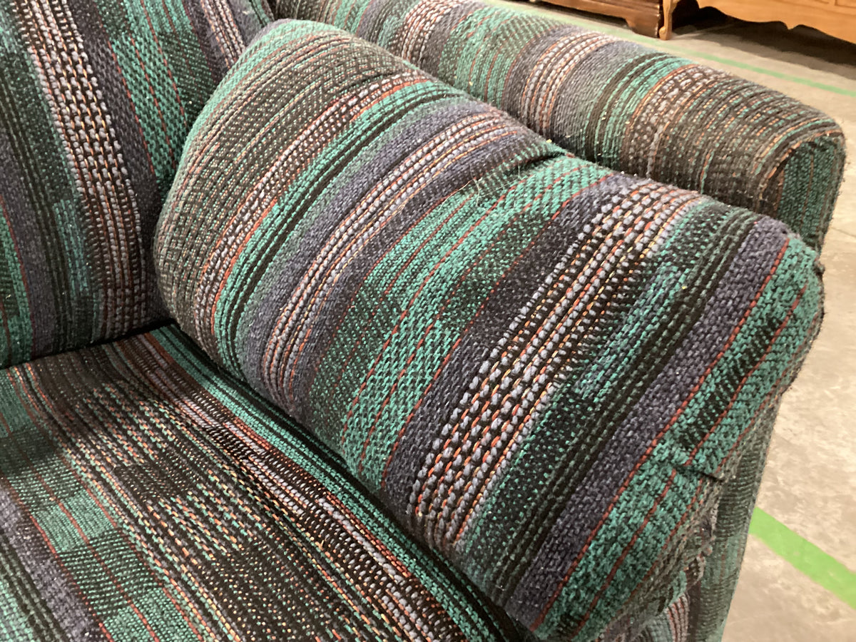 Blue & Teal Stripped Sofa Bed Habitat for Humanity Greater Ottawa ReStore