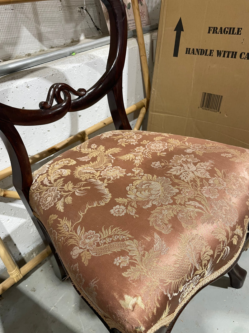 Vintage Victorian Balloon-back Chair