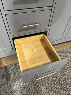 48”/60”/72” Double/Single Sink Grey Bathroom Vanity with Thick Quartz Top