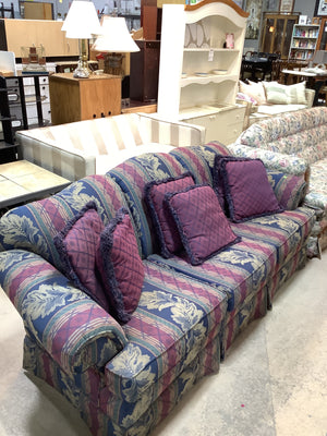 Floral Couch with Cushions