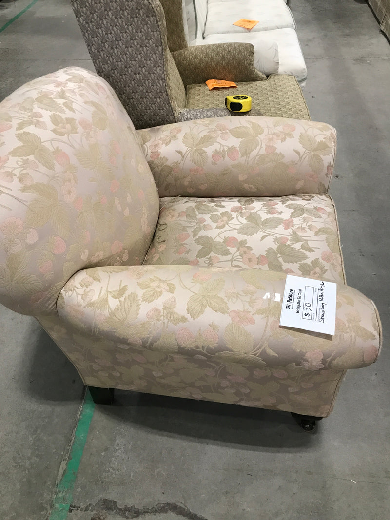 Strawberry Patterned Armchair