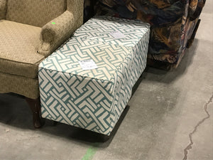 Blue and White Ottoman