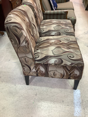 Brown Armless Accent Chair
