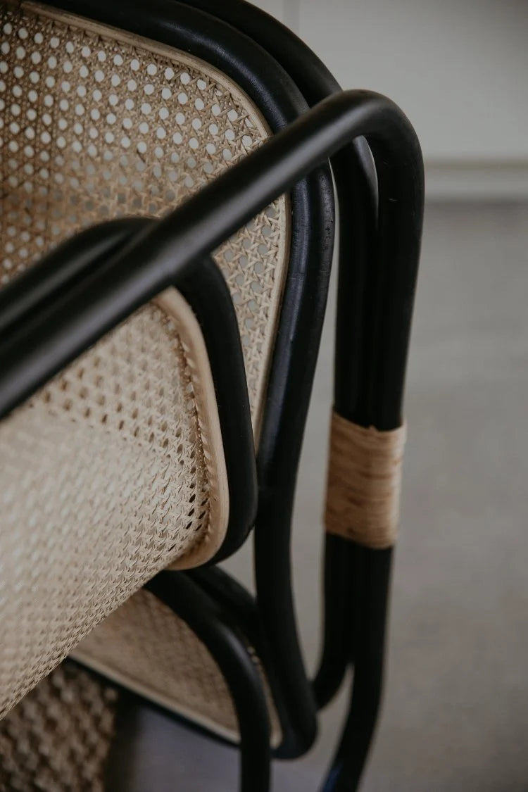 HARBOUR Rattan Chair - Black