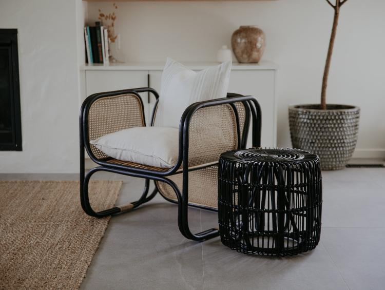 HARBOUR Rattan Chair - Black