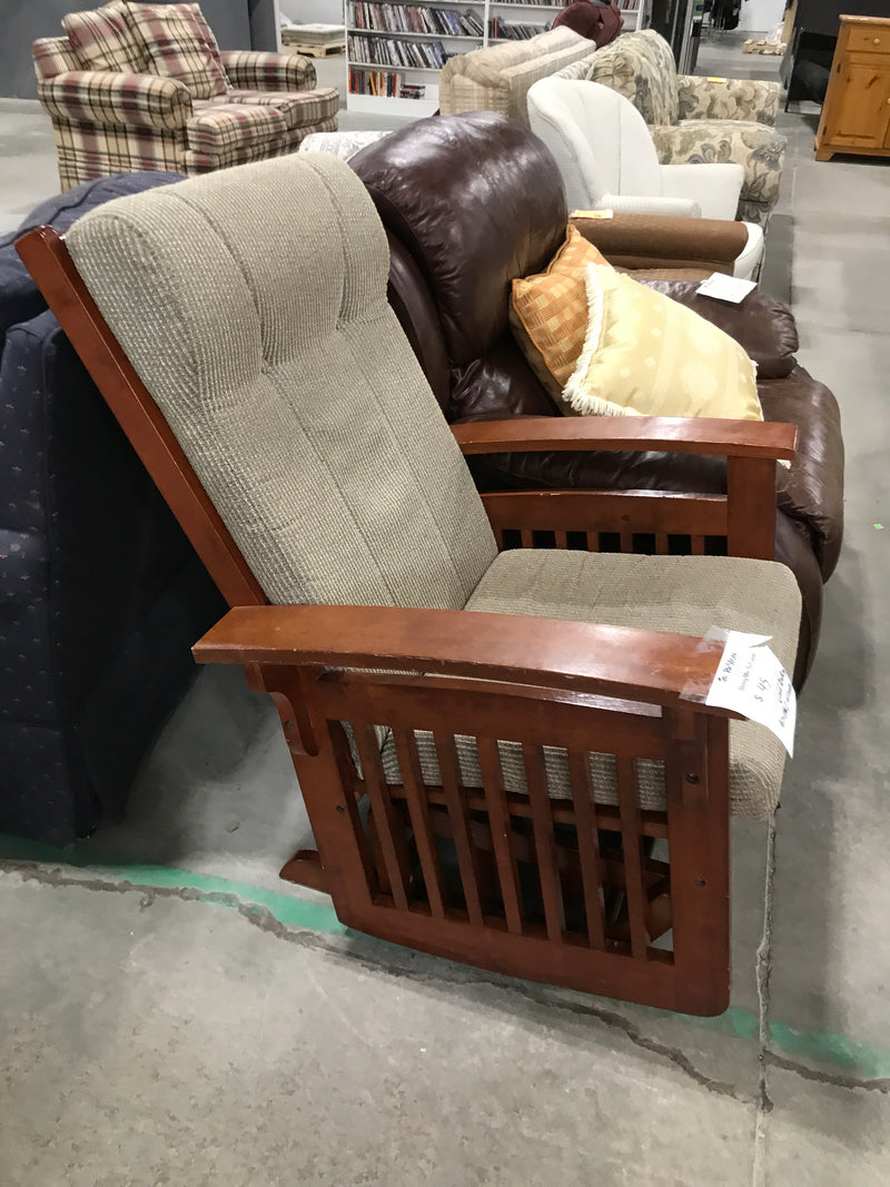 Wooden Rocking Chair With Cushions