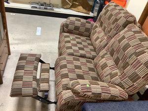 Multi-Stripe Recliner Couch