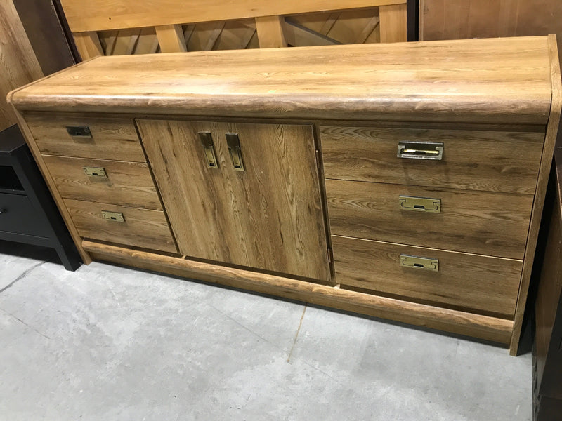 Sideboard with modern brass hardware