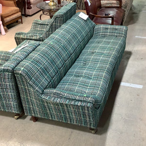 Green Plaid Sofa