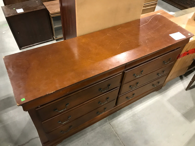 6 drawer brown dresser