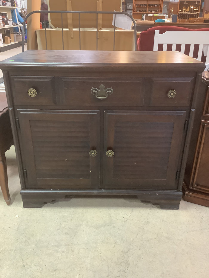 Slatted-Door Side Cabinet