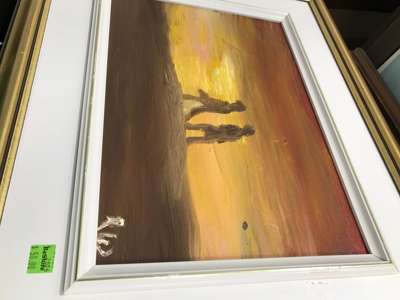 R. Wolff's Vibrant Orange Shaded Painting