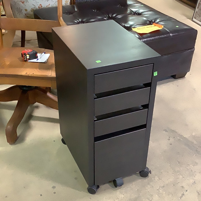 Wooden Rolling Filing Cabinet