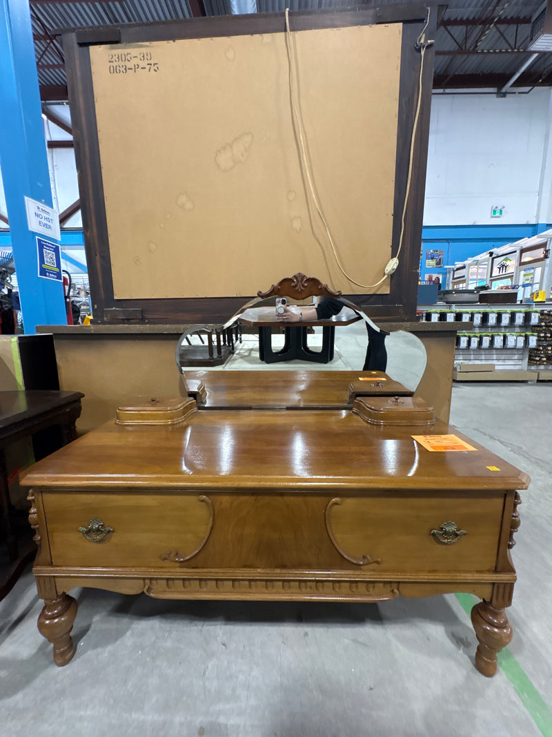 Vintage Low Dresser with Detachable Mirror