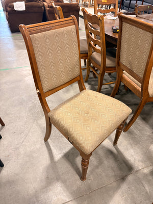 Scallop Printed Vintage Dining Chairs