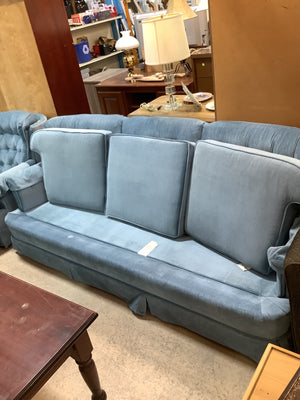 Plush Blue Sofa