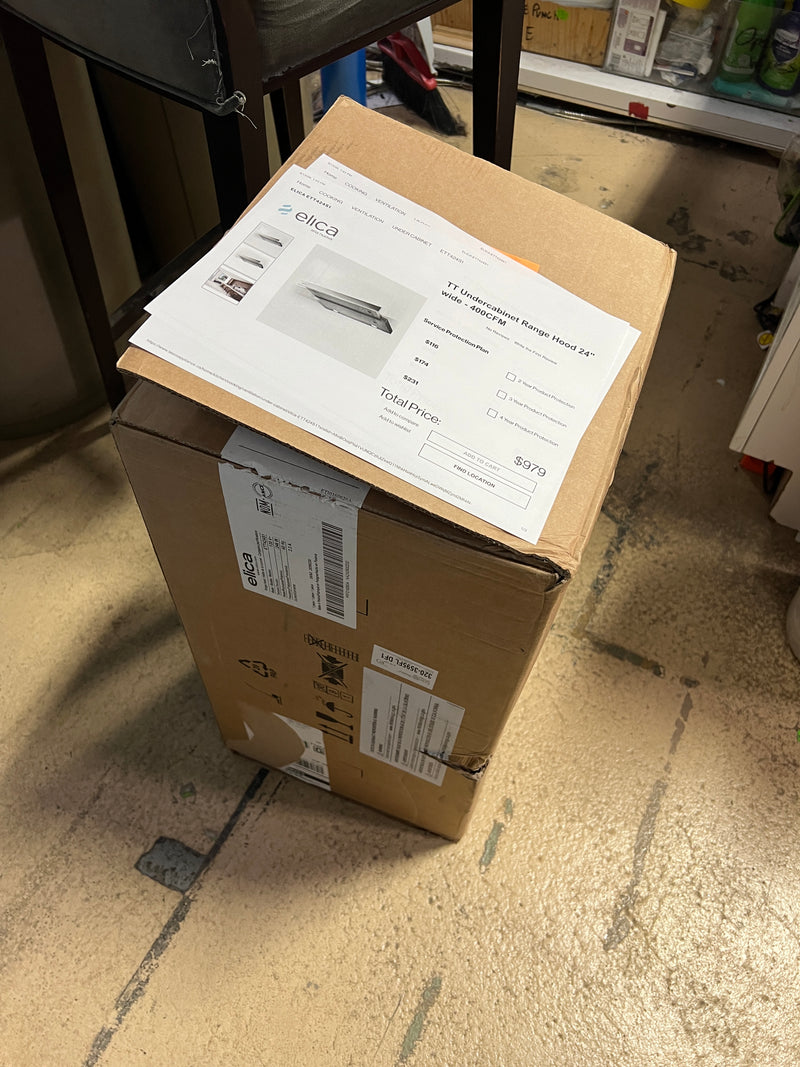 Elica TT 24" Under-Cabinet Range Hood – 400 CFM Stainless Steel