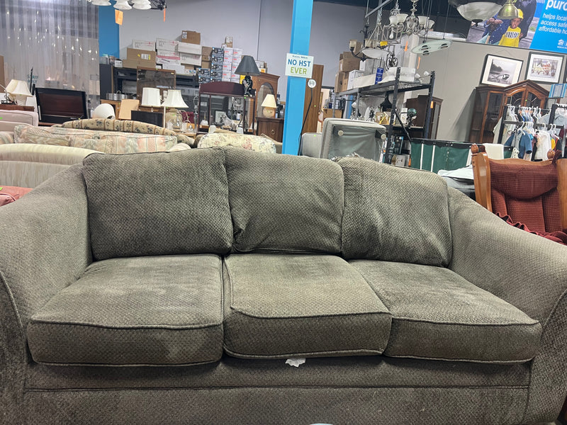 Warm Grey Three-Seater Sofa