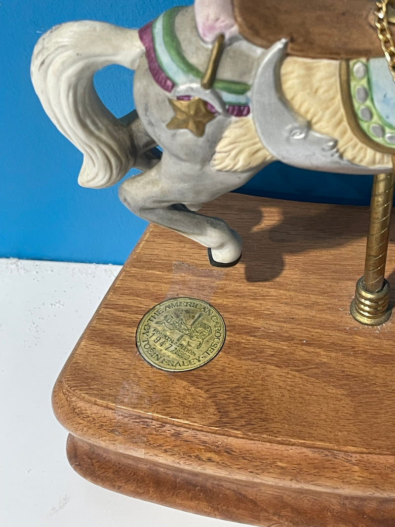 Vintage Carousel Horse Music Box