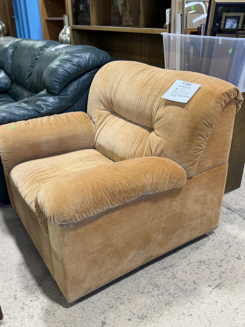 Oversized Orange Armchair