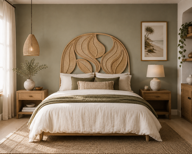PALMERA Rattan King Headboard