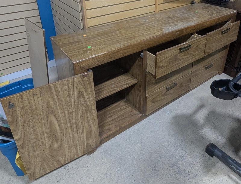 6-Drawer Wood Finish Dresser