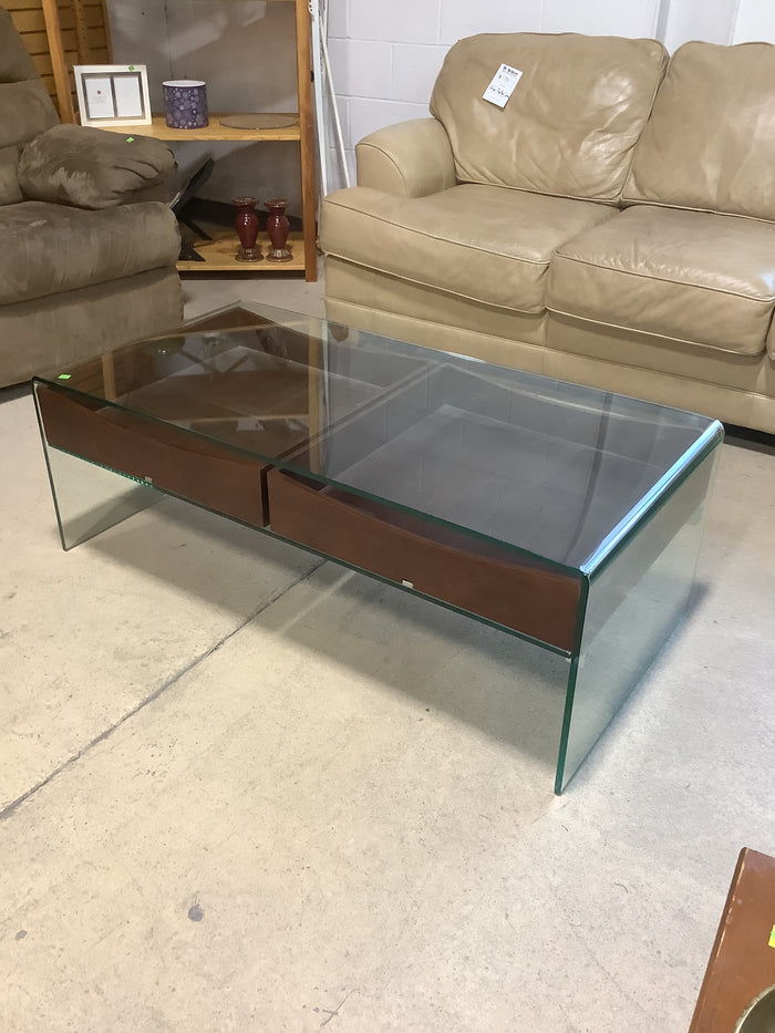 Curved Glass Coffee Table